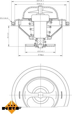 NRF 725086 - Termostat,lichid racire aaoparts.ro