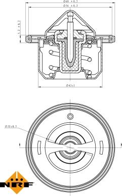 NRF 725080 - Termostat,lichid racire aaoparts.ro