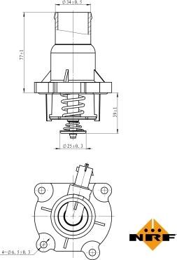 NRF 725033 - Termostat,lichid racire aaoparts.ro