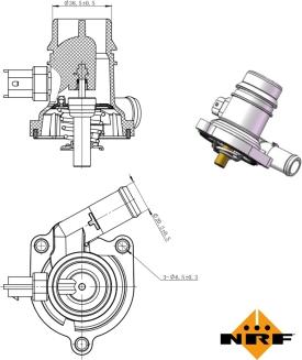 NRF 725025 - Termostat,lichid racire aaoparts.ro