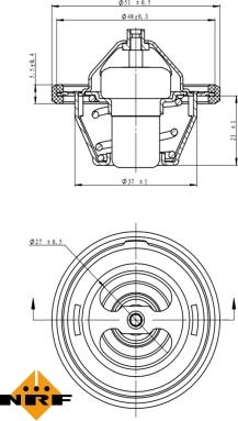 NRF 725154 - Termostat,lichid racire aaoparts.ro