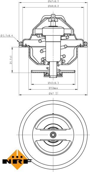 NRF 725106 - Termostat,lichid racire aaoparts.ro