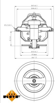 NRF 725184 - Termostat,lichid racire aaoparts.ro