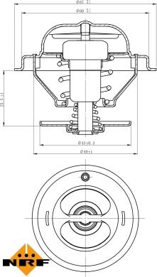 NRF 725185 - Termostat,lichid racire aaoparts.ro