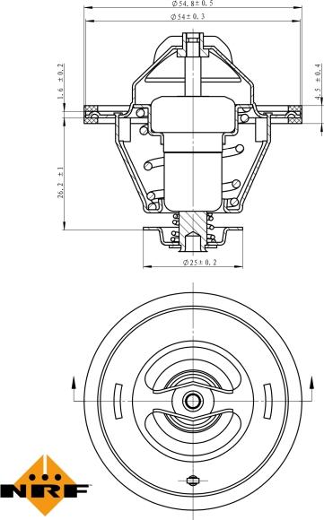 NRF 725125 - Termostat,lichid racire aaoparts.ro