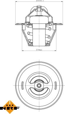 NRF 725212 - Termostat,lichid racire aaoparts.ro