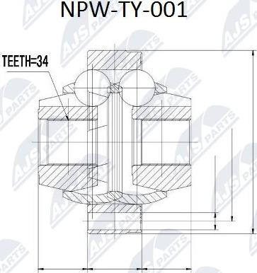 NTY NPW-TY-001 - Set articulatie, planetara aaoparts.ro