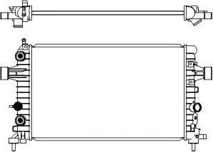 Opel 13 00 266 - Radiator, racire motor aaoparts.ro