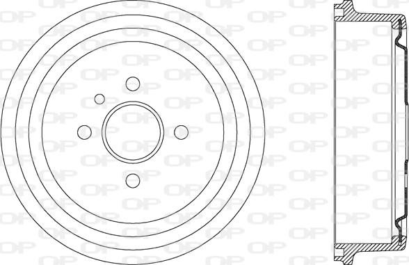 Open Parts BAD9020.20 - Tambur frana aaoparts.ro