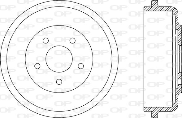 Open Parts BAD9073.10 - Tambur frana aaoparts.ro