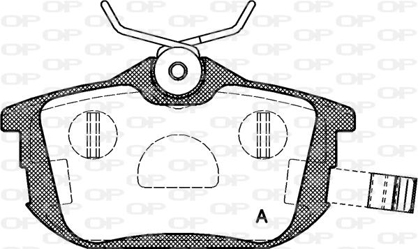 Open Parts BPA0605.12 - Set placute frana,frana disc aaoparts.ro