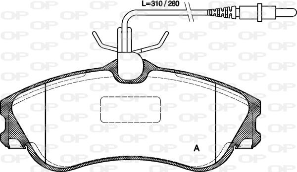 Open Parts BPA0634.04 - Set placute frana,frana disc aaoparts.ro