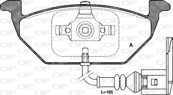Open Parts BPA0633.41 - Set placute frana,frana disc aaoparts.ro