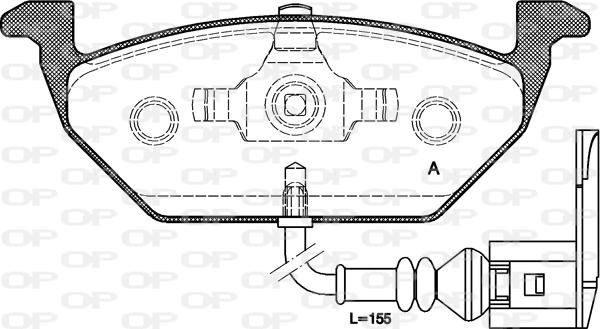 Open Parts BPA0633.21 - Set placute frana,frana disc aaoparts.ro
