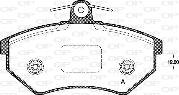 Open Parts BPA0134.40 - Set placute frana,frana disc aaoparts.ro