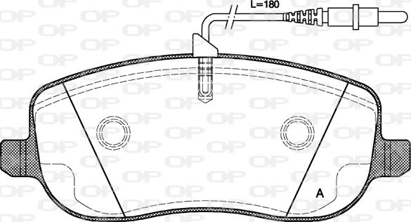 Open Parts BPA0879.12 - Set placute frana,frana disc aaoparts.ro