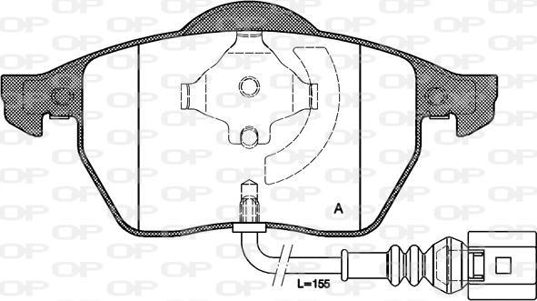 Open Parts BPA0390.41 - Set placute frana,frana disc aaoparts.ro