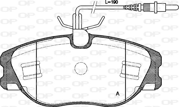 Open Parts BPA0305.44 - Set placute frana,frana disc aaoparts.ro