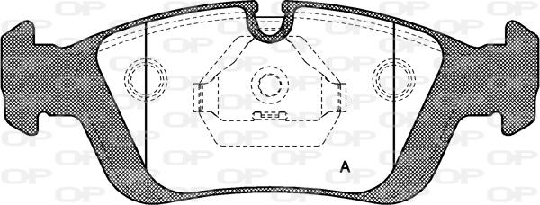 Open Parts BPA0384.00 - Set placute frana,frana disc aaoparts.ro
