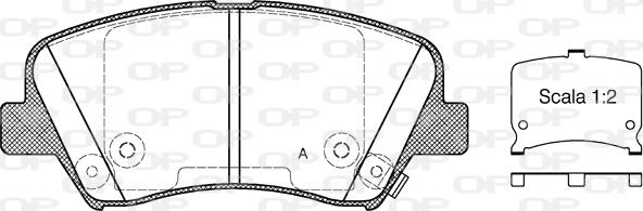 Open Parts BPA1412.32 - Set placute frana,frana disc aaoparts.ro