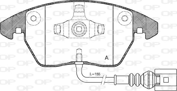 Open Parts BPA1030.01 - Set placute frana,frana disc aaoparts.ro