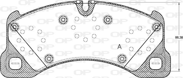 Open Parts BPA1345.00 - Set placute frana,frana disc aaoparts.ro
