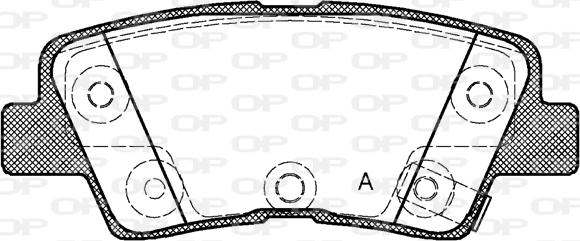 Open Parts BPA1362.42 - Set placute frana,frana disc aaoparts.ro