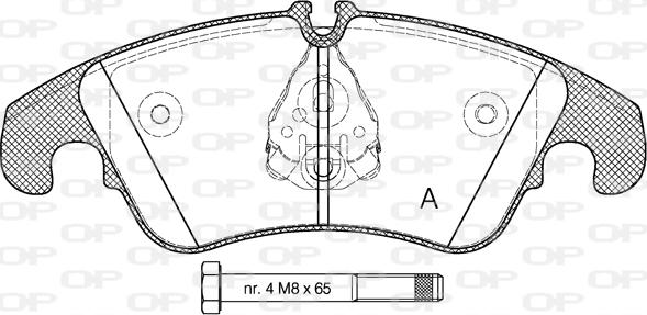 Open Parts BPA1304.10 - Set placute frana,frana disc aaoparts.ro