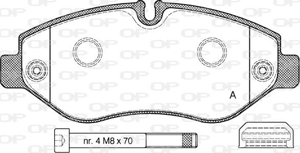 Open Parts BPA1245.10 - Set placute frana,frana disc aaoparts.ro
