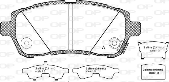 Open Parts BPA1281.02 - Set placute frana,frana disc aaoparts.ro