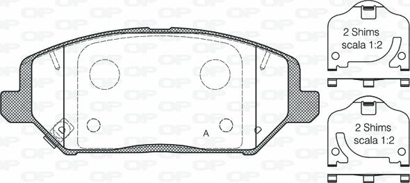 Open Parts BPA1783.02 - Set placute frana,frana disc aaoparts.ro
