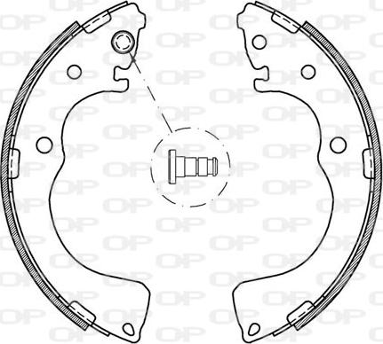 Open Parts BSA2091.00 - Set saboti frana aaoparts.ro