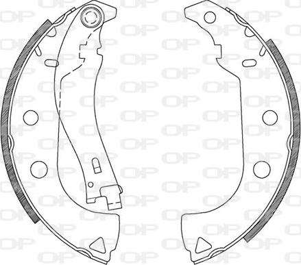 Open Parts BSA2092.00 - Set saboti frana aaoparts.ro