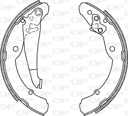 Open Parts BSA2029.00 - Set saboti frana aaoparts.ro
