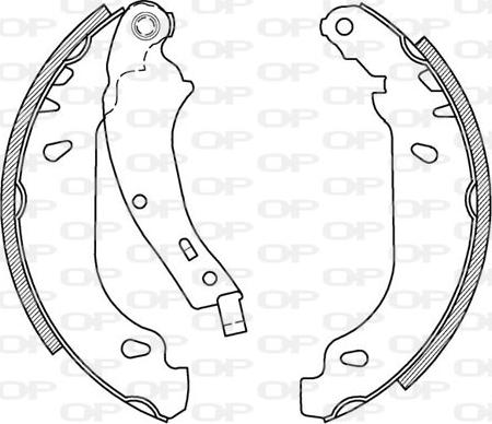 Open Parts BSA2023.00 - Set saboti frana aaoparts.ro