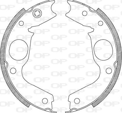 Open Parts BSA2076.00 - Set saboti frana aaoparts.ro
