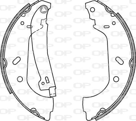 Open Parts BSA2159.00 - Set saboti frana aaoparts.ro