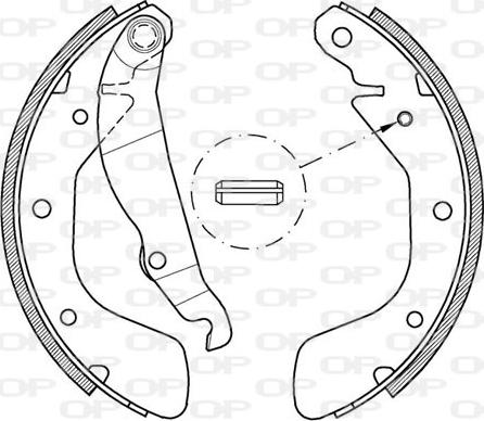 Open Parts BSA2151.00 - Set saboti frana aaoparts.ro