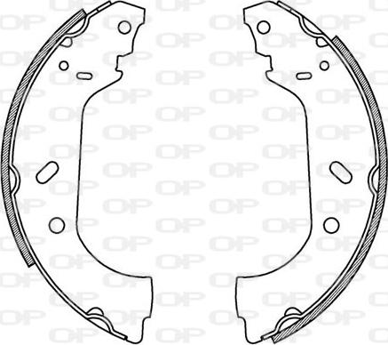 Open Parts BSA2158.00 - Set saboti frana aaoparts.ro