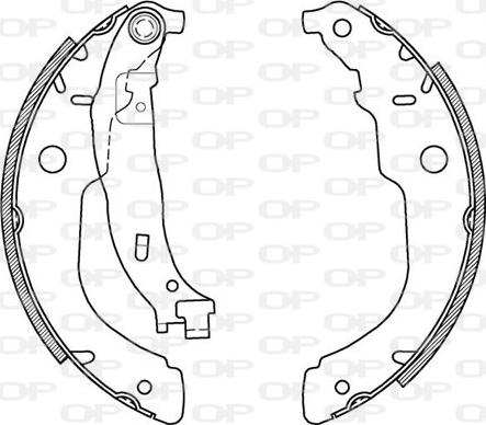 Open Parts BSA2119.00 - Set saboti frana aaoparts.ro