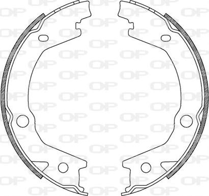 Open Parts BSA2182.00 - Set saboti frana aaoparts.ro