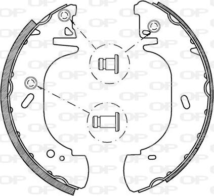 Open Parts BSA2137.00 - Set saboti frana aaoparts.ro