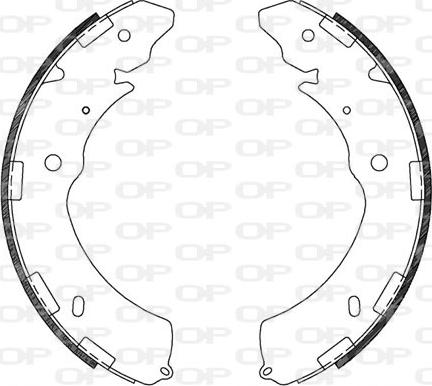 Open Parts BSA2129.00 - Set saboti frana aaoparts.ro