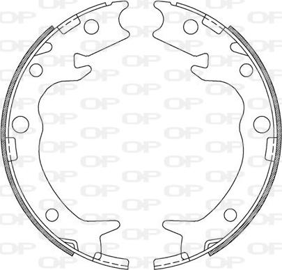 Open Parts BSA2212.00 - Set saboti frana aaoparts.ro