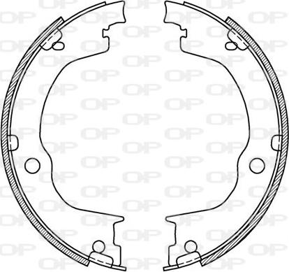 Open Parts BSA2220.00 - Set saboti frana aaoparts.ro