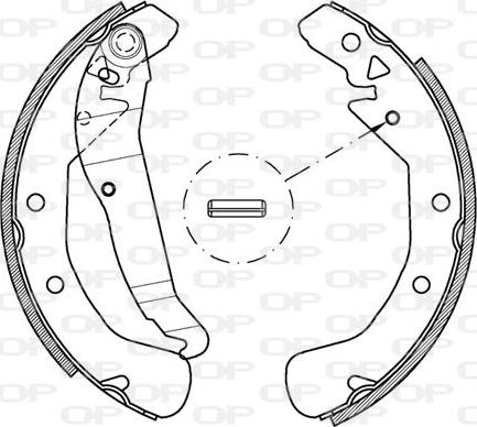 Open Parts BSK2162.00 - Set saboti frana aaoparts.ro