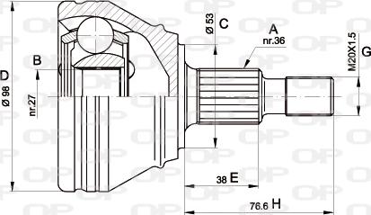 Open Parts CVJ5442.10 - Set articulatie, planetara aaoparts.ro