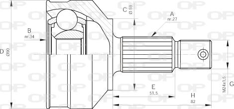 Open Parts CVJ5459.10 - Set articulatie, planetara aaoparts.ro