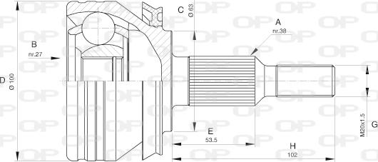 Open Parts CVJ5581.10 - Set articulatie, planetara aaoparts.ro