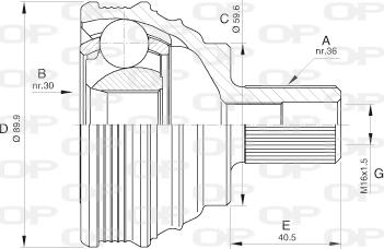 Open Parts CVJ5535.10 - Set articulatie, planetara aaoparts.ro